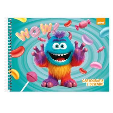 Imagem de Caderno Cartografia e Desenho Candy 48 Folhas Capa Dura Spiral