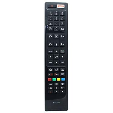 Imagem de Substituição de controle remoto RC4848F para Hitachi Bush Digihome Finlux JVC Laurus Linsar Luxor MitchelBrown Polaroid Techwood Telefunken Visitech TV 32HB6J61U 24HBJ55U 50HB6T72UA 43HB6T72U