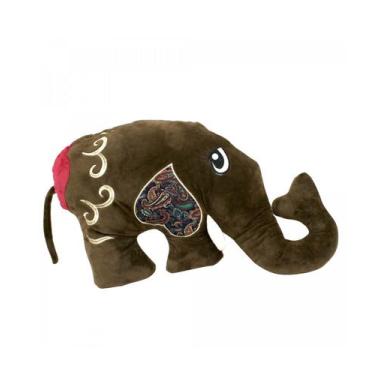 Imagem de Almofada Elefante 54cm Pelúcia - tasco, Marrom