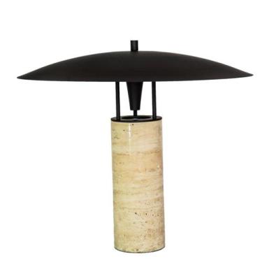 Imagem de Abajur Pira Marmore Travertino Preto (D)45cm (A)40cm PIR1AB01BG045 BEL