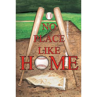 Imagem de Tacos de beisebol No Place Like Home Spring Garden Flag 31,8 cm x 45,7 cm Briarwood Lane