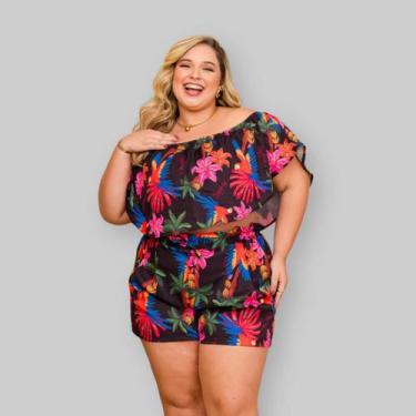 Imagem de Conjunto Plus Size Cropped Ciganinha + Short 0627 - Bellucy Modas, Pre