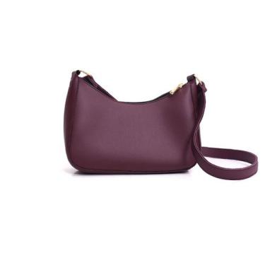 Imagem de Bolsa Feminina Tiracolo Clucth Compacta Meia lua Festa Alça De Ombro -