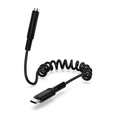 Imagem de Adaptador de entrada USB C para fone de ouvido, tipo C para cabo dongle de áudio auxiliar de 3,5 mm compatível com iPhone 16/16 Pro/15/15 Pro/Pro Max/Plus, Galaxy S24/S23/S22 Ultra, iPad Pro, Pixel 9
