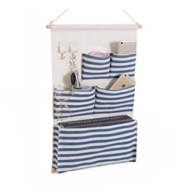 Imagem de 5JJJLOOOPP Bolsa de pendurar na parede, bolsa de armazenamento de objetos pequenos, bolsa de armazenamento de pano de porta pendurada, armazenamento de mesa, sala de estar, porta (A3) (B1)