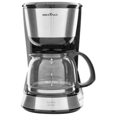 Imagem de Cafeteira Britania Faz 18 Xicaras Inox 550W Preta 127V