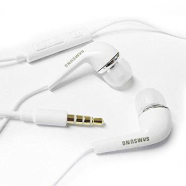 Imagem de Fone de ouvido estéreo Samsung EHS64AVFWE 3,5 mm EHS64 com controle remoto e microfone - oem original - embalagem não de varejo - branco