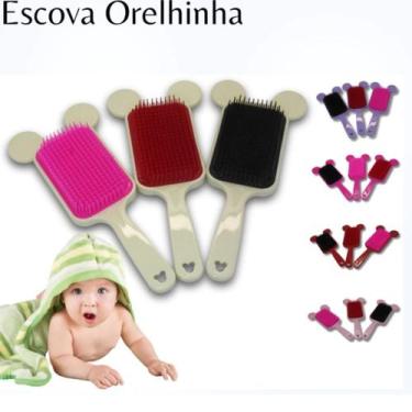 Imagem de Escova com Orelhinha Raquete Flex Para Cabelos Infantil - Leve Importa