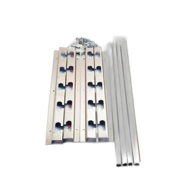 Imagem de Suporte Churrasqueira 5 Níveis Inox Com 4 Tubos Alum 75Cm - Geral, Azu