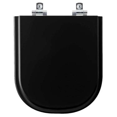 Imagem de Assento Sanitário Soft Close Life Preto Para Vaso Celite