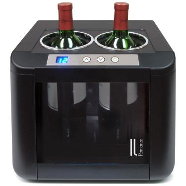 Imagem de Resfriador para 2 Garrafas de Vinho Elétrico com Controle Digital, 110V, Vinotemp IL OW002, Preto