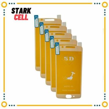 Imagem de Kit Com 5x Películas De Gel Cerâmica 5d 9d Para Moto G5 - NA, Branco