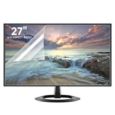 Imagem de Pacote com 2 capas de tela antirreflexo de 27 polegadas para LG/Sceptre/HP/SAMSUNG/MSI/ASUS/AOC/Dell/Philips/ViewSonic com tela panorâmica de proporção de 16:9, película antirreflexo fosca