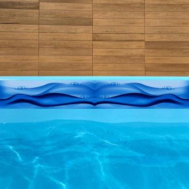 Imagem de adesivo para borda de piscina 1x15cm 1und marmorizado - lene adesivos,