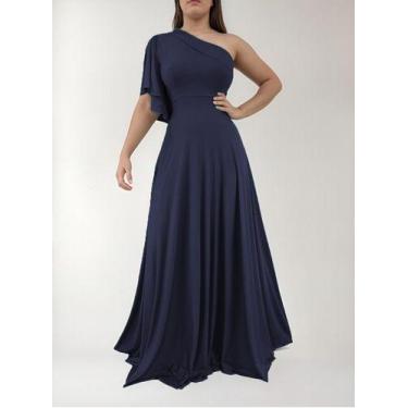 Imagem de Vestido Longo Godê Para Madrinha Casamento Festa Formatura - Casual Dr