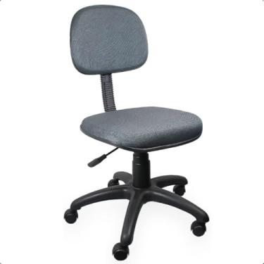 Imagem de Cadeira de Escritório Secretária Giratória Ergonômica com Tecido Cinza, Espuma Injetada e Rodízios Antirriscos - Home Gourmet