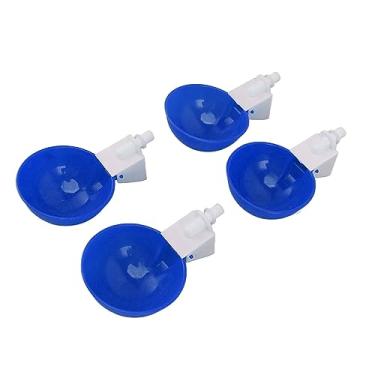 Imagem de Xícara de água de Frango, Alimentador água Frango Espessado 8 PCS PVC Fácil Instalar Durável para Alimentação (Azul)