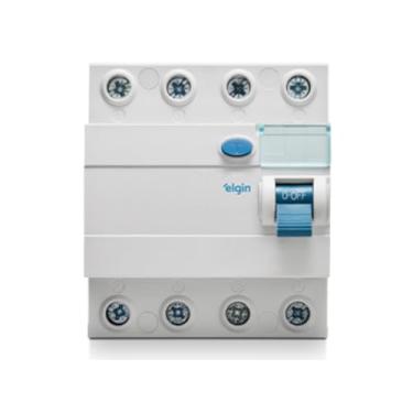 Imagem de IDR 30mA tetrapolar 25A Elgin - Interruptor Residual Diferencial, 4 Polos, 25 Amperes