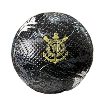 Imagem de Bola de Futebol de Campo Corinthians Dourada - Preta com Detalhes Dourados, Tamanho 5, PVC, Edição Especial