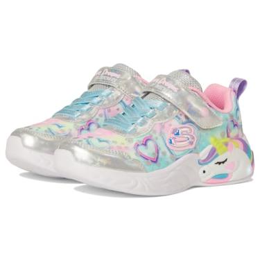 Imagem de Skechers Tênis feminino Unicorn Dreams, Prata/Multi, 11.5 Little Kid