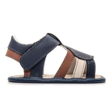 Imagem de Sandália Bebe Baby Menino Conforto Primeiros Passos Azul - Bicho de Pé