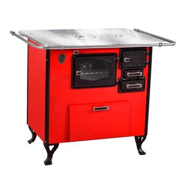 Imagem de Fogão A Lenha C Forninho C Cx Esq Vermelho Alumínio N2