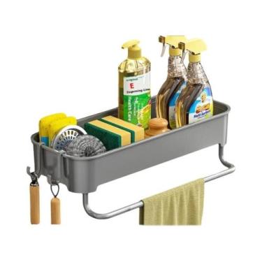 Imagem de Organizador De Pia De Cozinha Em Plástico ABS Com Escorredor, Suporte 