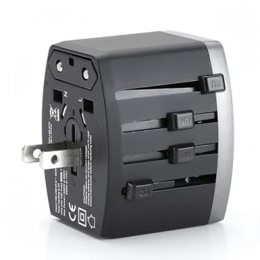 Imagem de VariForma Adaptador De Viagem Universal, Carregador Energia Com Porta Usb Qc 3.0 E Rápido Pd 30W, Conversor Tomada Internacional Dos Eua Para A Europa, Ue, Austrália Reino Unido