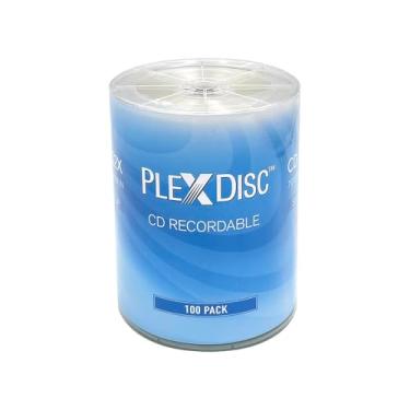 Imagem de PlexDisc Cd-R 700 Mb 52X Com Tampa Prateada Brilhante, Cds Virgens Para Música E Dados - Pacote 100 Discos Gravação, Armazenamento Gravação (Sem Recipiente)