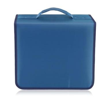 Imagem de YILAG Estojo Para Dvd E Cd, Capacidade 256 Estojos, Suporte Discos, Carteira, Fichário Carro, Casa, Escritório, Viagem (256 Azul)