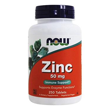 Imagem de Gluconato de Zinco 50 mg Now Foods 250 Tabletes