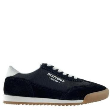 Imagem de Tênis Bottero Feminino Camurça Preto Branco-Feminino