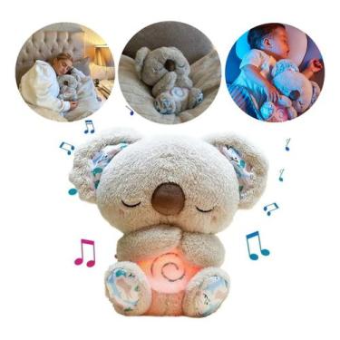 Imagem de Ursinho Pelucia Coala Calmante Som Luz Respira Musical - Polibrinq