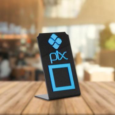 Imagem de Placa Pix Para Pagamento QR Code Em Acrílico - LM Balcoes,  Preto com 