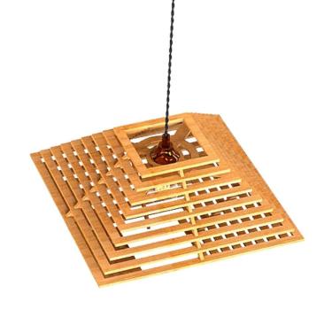 Imagem de Luminária Teto Tipo Pendente Em Mdf - Completa Mdf Cru