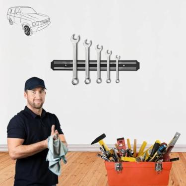 Imagem de Kit 3 Pç Barra Magnética Imã Suporte Facas Ferramentas 50 Cm