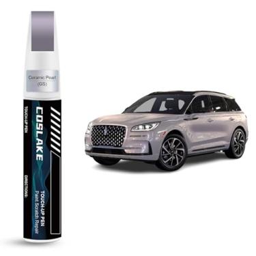 Imagem de COSLAKE Tinta de retoque de carro (pérola cerâmica (GS)) para LINCOLN, kit de reparo de arranhões de tinta de carro, solução rápida e fácil de reparar, caneta removedor de arranhões 2 em 1 com 2