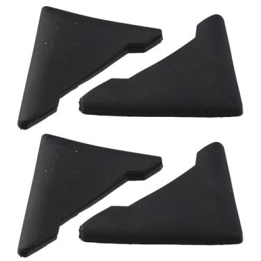 Imagem de BYOBYO 4 peças de protetores de canto de porta de carro, proteção de molde de acabamento de porta de PVC preto, protetores de borda de borracha para porta de carro, decorações de canto de porta de