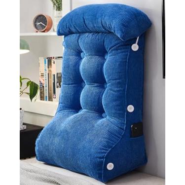 Imagem de Almofadas De Leitura Almofadas De Encosto Triangulares Ajustáveis Para Sofá-cama, Almofadas De Apoio Lombar De Cunha Almofadas De Apoio Para Adultos No Escritório Com Bols, 10, S=55x45cm