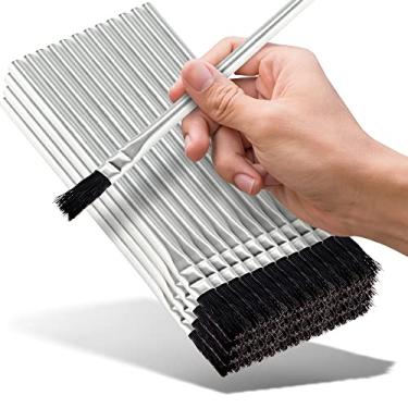 Imagem de Pincéis de ácido – 48 unidades de pincéis de fluxo de ácido de crina de cavalo, pincéis de cola descartáveis para marcenaria, pincéis epóxi para resina, ótimos para artesanato, soldagem, em casa e na