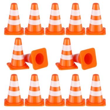 Imagem de TOYANDONA 40 Mini Cones De Trânsito - 1 Polegada Mini Placas Trânsito Cones Segurança Laranja Em Miniatura - Brinquedos De Sinalização Plástico Construção