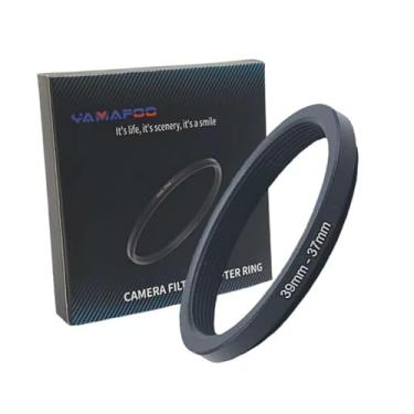 Imagem de Adaptador de anel de metal para cima/para baixo compatível com câmeras mirrorless DSLR Lens, conversor de rosca de filtro UV CPL ND, preto (49-58)