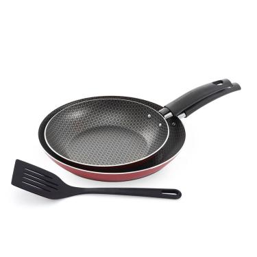 Imagem de Conjunto Frigideiras Multiflon Gourmet 18cm e 22cm Antiaderente Ultra 7 Vermelha