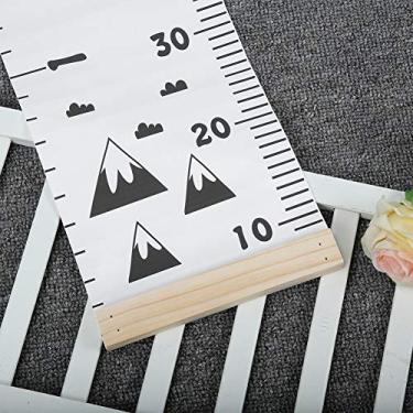 Imagem de Akozon A da Parede de Madeira Régua de Medição para Crianças - 2 Metros de da Criança Régua Com Desenhos de Desenhos Animados para Decoração de Quarto (C)