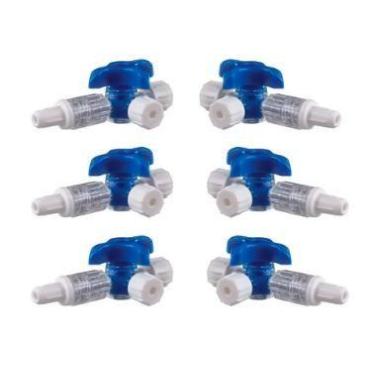 Imagem de Kit com 6 und - torneira 3 vias lipidio resistente ( luer lock ) m 976