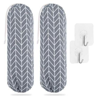 Imagem de SWISSELITE 2 peças de suporte de saco plástico, organizador de saco plástico reutilizável, suporte de parede, dispensador grande de armazenamento de saco de compras, 55 x 22 cm