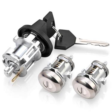 Imagem de Cilindro de bloqueio de interruptor de ignição e cilindro de fechadura de porta com chaves compatíveis com Dodge Ram 1500 2500 3500 Dakota Durango Viper Jeep Grand Cherokee Chrysler Prowler Substituir