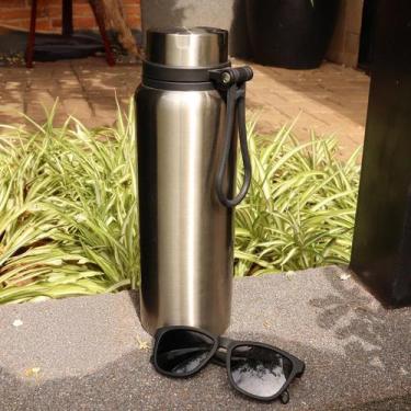 Imagem de Kit Move: Garrafa Camping + Óculos com proteção UV - CAN.U.DO, Prata