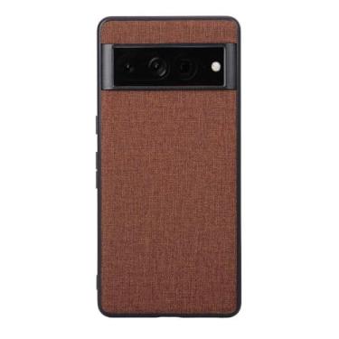 Imagem de Capas Compatível com Google Pixel 7 Pro,Design de padrão de tela,Pproteção completa de 360°,Pplástico macio,Proteção contra queda-Brown