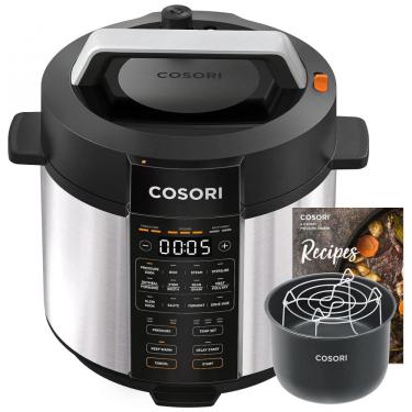 Imagem de Panela de Pressão Elétrica 6L Programável 9 em 1 com Controle Digital, 110V 1100W, COSORI, Prata